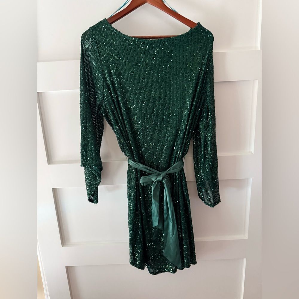 Crown & Ivy Emerald Green Sequin Dress